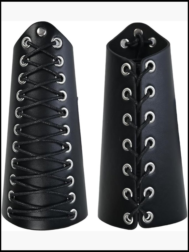 Medieval Leather Arm Guards Adjustable Bracers Renaissance Faire Cosplay